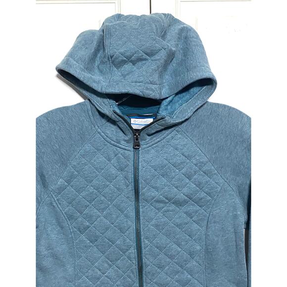 Columbia Soft Shell Jacket Womens XS Full Zip Quilted Hooded Gorpcore Outdoors - Picture 2 of 9